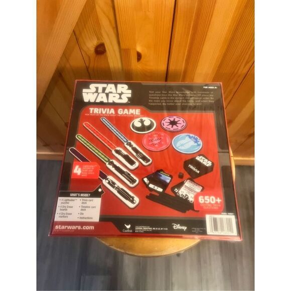 Star Wars Trivia Game 650+ Questions 4 Lightsaber Puzzles Sealed Cardinal NIB - Picture 2 of 3
